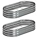 Foxlang 8x4x1ft(2 Pack) Galvanized Oval Raised Garden Bed,Outdoor Planter Box Metal Patio Kit Planting Bed for Vegetables Flowers Herb,Silver