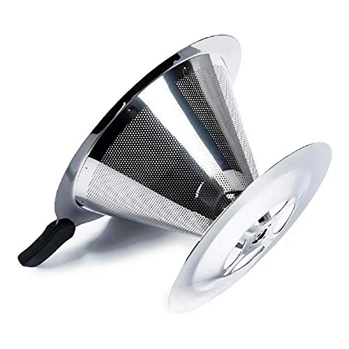 Filtro p/Café Reutilizável Cônico Inox Ultrafino Cafeteira