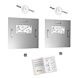 hang-it Premium Spiegel Aufhänger Set XXL - inkl. 2X 180x180 mm Spiegelaufhänger - Spiegelhalter und Exzenterscheiben