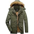 Yozai Men's Warm Winter Coats for Mens Winter Jacket Snowboard Jacket Snow Waterproof Ski Jacket Mountain Hooded Parka