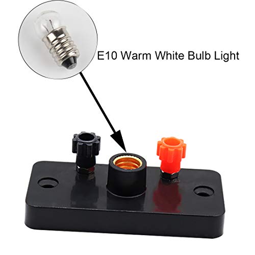 Image of 10pcs Miniature Bulb Holder /E10 Bulb Holder:Used for Physics Laboratory,School Electronic Experimenting,Great for Demos Teaching Basic Principles of Electricity & How A Simple Circuit Works