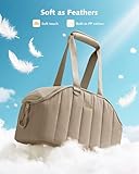 pecute Hundetasche für Kleine Hunde 3kg, Tragetasche Hund Hundetragetasche Leichte, Faltbare Hundetransportbox, Katzen Transporttasche für Unterwegs (Khaki)