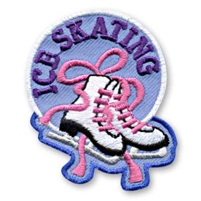 Boy Girl cub ICE Skating Day Visit Fun Patches Crests Badges Guides Scout Iron On Patch Perfect for Uniforms, Jackets, Hats, Backpacks and More