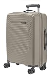 SISET Air Nova Maleta de Cabina Expandible (55x40x23/26cm) Fabricada en Polipropileno, (Beige).
