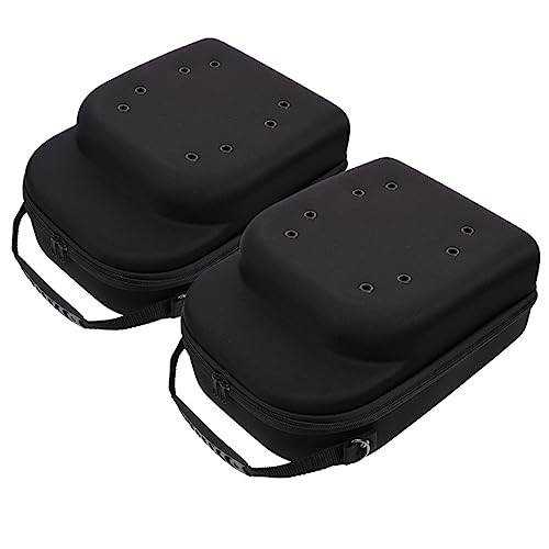 CATIEBYE 2pcs Hat Box for Travel Baseball Cap Carrier Handle Compact Storage for Hats Portable Organizer for Travel Anti-extrusion Protection