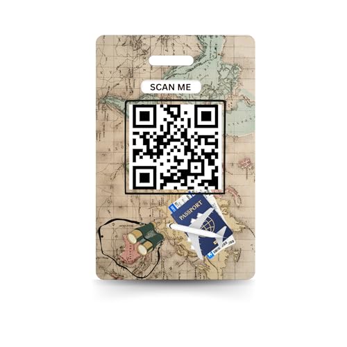 Generic 2 Smart Luggage Tags with Email Alert and Customizable Trip Details. Privacy Protected, Suitable for Every Type of Luggage Bags. (Passport)4