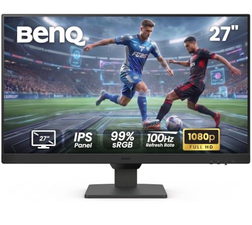 شاشة ألعاب 27 بوصة - تحديث سلس 100 هرتز - ألوان RGB حقيقية 99% - حماية للعين - تصميم أنيق بدون إطار - وصلات متعددة - صوت مدمج - جاهزة للاستخدام من بين كيو GW2790، LCD، 1920 x 1080