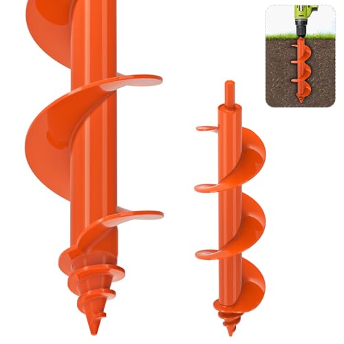 SELEWARE Auger Drill Bit for Planting 3"x12" Drill Auger for 3/8" Hex Drive