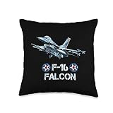 American Military Airforce Aircraft Fighter F16 Falcon Jet Throw Pillow