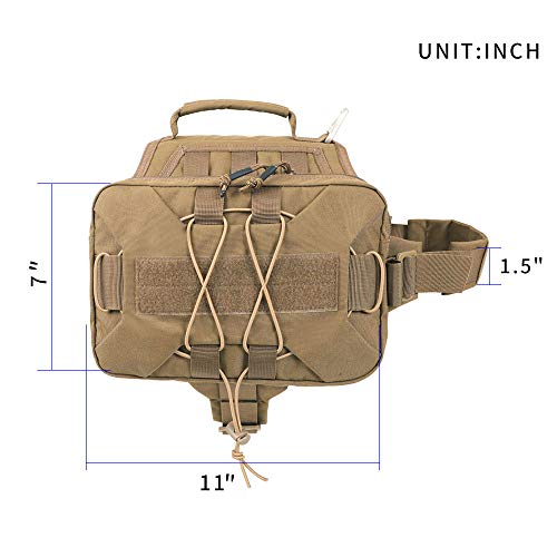 EXCELLENT ELITE SPANKER Dog Pack Hound Dog Saddle Bag Backpack for Travel Camping Hiking Medium & Large Dog with 2 Capacious Side Pockets(COB-L) - Image 4