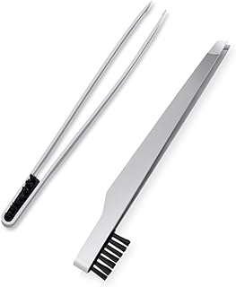 FOMIYES Juego de pinzas de cejas de acero ino...