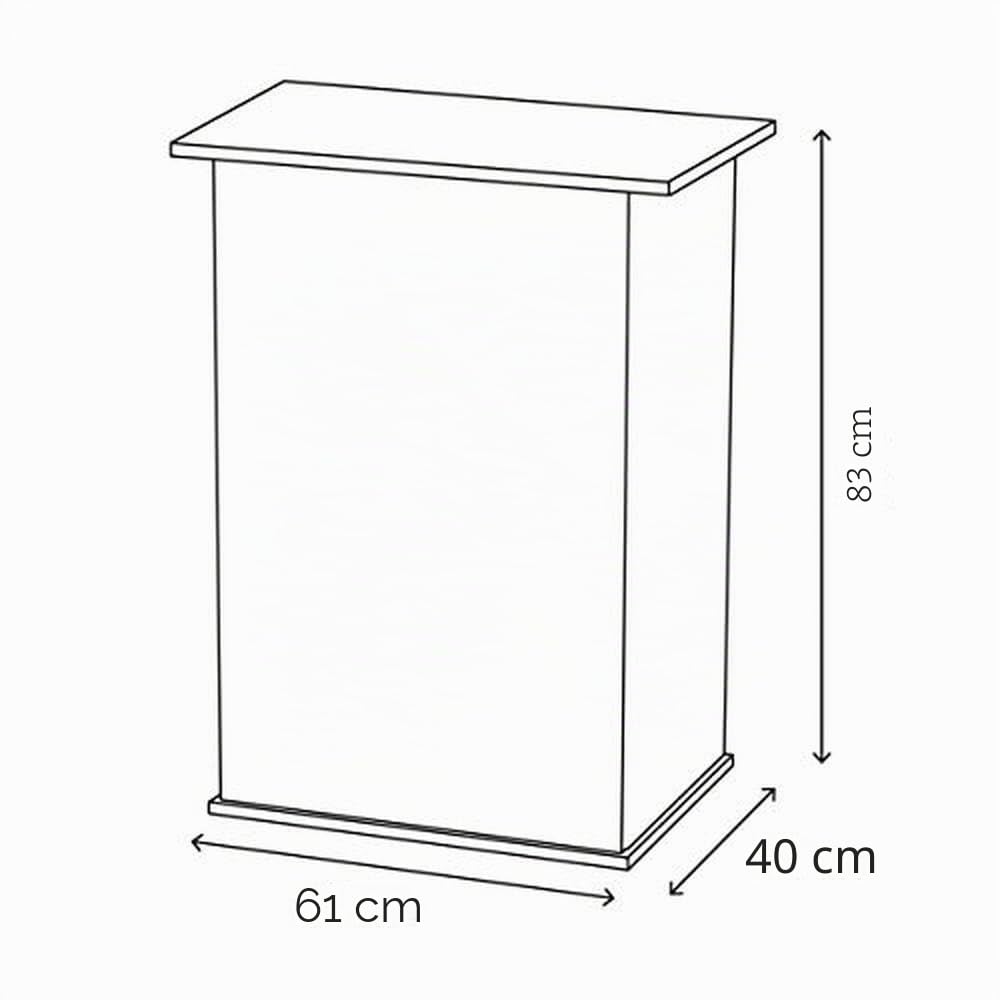 CIANO Mobile Emotions PRO 60 Nero 61x40x82cm Legno per Acquario | Supporto con 2 Ante, Scomparto per riporre Oggetti, Mobile Acquario per Pesci, Prodotto in Portogallo