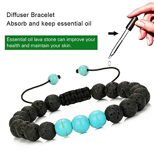 Offrir un bracelet d'anxiété réglable en pierre bicolore