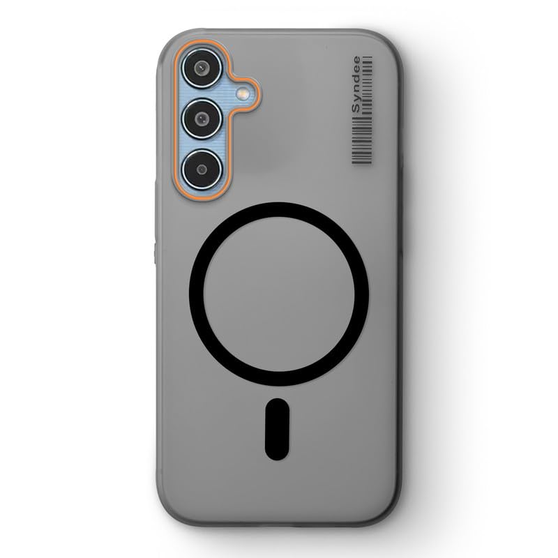 Image of Mr. Case Back Cover for Samsung M35 5G Sleek Frosted Translucent Back Only Compatible with Wireless Magnetic Accessories | Anti-Scratch Shockproof Phone Case - Black