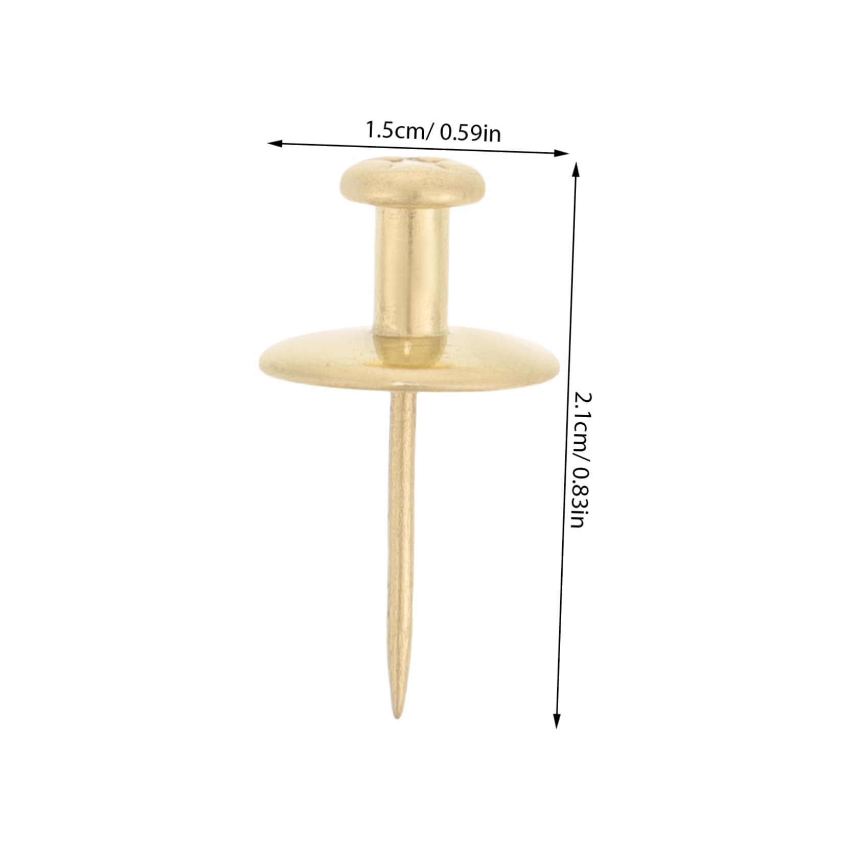 UKCOCO 100pezzi Chiodini Da Muro Metallo Dorato Per Appendere e Decorazioni Facile Installazione e Design Moderno Chiodi Decorativi Per Casa e Ufficio