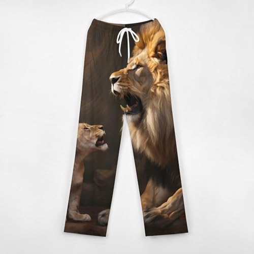 King Lion Pajama Pants Lounge Sleepwear Bottoms Print Sleep Pants for Men Women 6