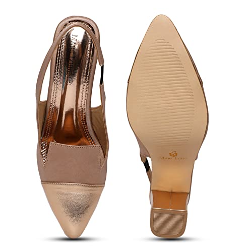 Image of Marc Loire Women's Fashion Pointed Stiletto Heel Pump Shoes for Party and Formal Occasions.
