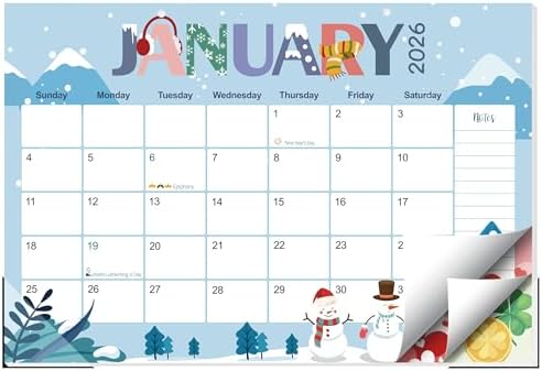 Guasslee Desk Calendar 2026-2027, 18-Month from 2026 Jan. - 2027 ...