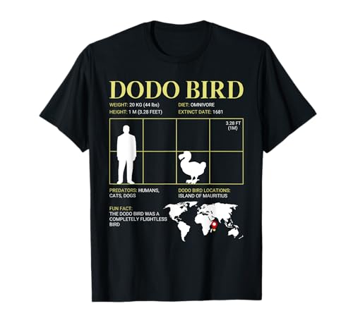 Ave Dodo Ave No Voladora Extinta Camiseta