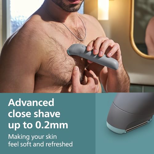 Image of Philips Body Trimmer for Men Private Parts, Clinically Tested for Sensitive Skin, Patented Pearl Tip & Hypo Allergenic Foil, Skin Safe Grooming, Trim or Shave, Waterproof, 2+3yrs* Warranty, BG3470
