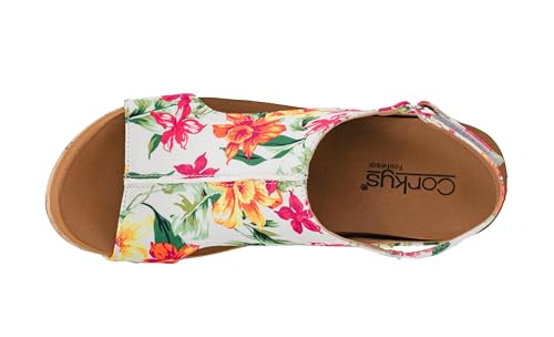 Image of Corkys Footwear Womens Carley Wedges, Featuring Corkys EVA Foam Cushioned Insoles, A 2.5 Inch Heel, Lightweight For All Day Wear, And Hook And Loop Closure
