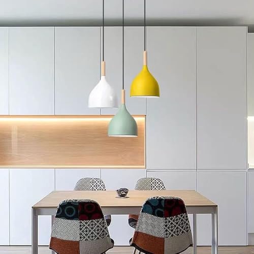 Lámpara colgante LED marrón ajustable para solucionar techos altos e islas oscuras 3