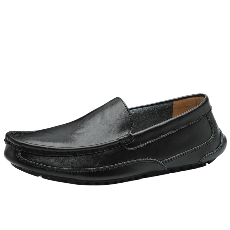 Men's Casual Slip-on Shoes Low-top Oxford Shoes Soft Breathable Round-Toe Non-Slip Comfortable Rubber Shoes for Men