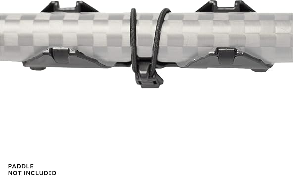 YakAttack PadLoc Kayak Paddle Holder with 2-Screw Universal Mount | Secure Paddle Clip with Two Points of Contact | Fits Standard Oar Shafts | Quiet & Durable | Kayak Accessories | Made in USA