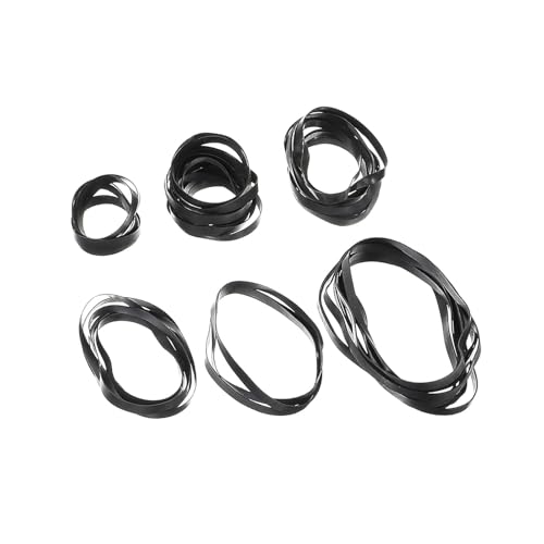 Dranvosk 50Pcs Cassette Player Belts Rubber Flat Drive Belt Replacement Kit 40-135mm 4mm Width for Record Player Turntable VCR DVD Machines Electronic Devices Repair