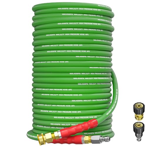 TechSweepPro 150FT Pressure Washer Hose 3/8" 4500PSI Kink Resistant