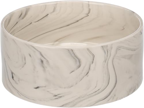 Hundenapf Keramik – rund – 1,2l – grau – spülmaschinenfest – für große Hunde – Flamingo Dog Bowl Baron
