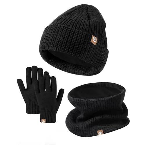 Bonnet écharpe gants d'hiver enfant doublé pour stopper le froid et les courants d'air