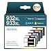 Produktbild KEENKLE 933XL 932XL Druckerpatronen Kompatibel für HP 932 933 XL Patronen Multipack Officejet 6600 6700 7510 7612 7110 7610 6110 (5er-Pack,2 Schwarz/ 1 Magenta/ 1 Cyan/ 1 Gelb)