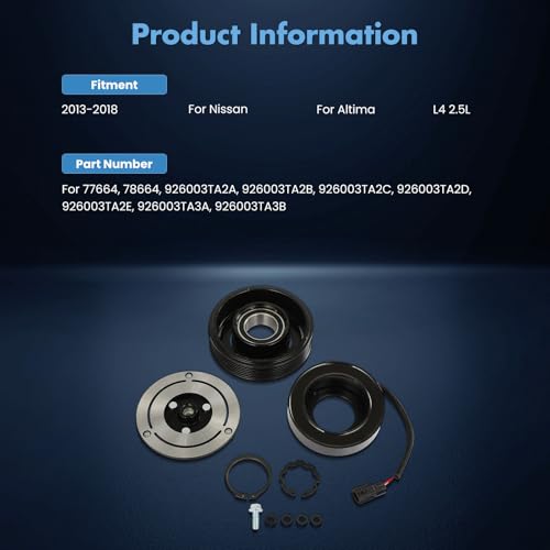 Image of ECCPP AC Clutch 2013-2018 Fit for Nissan Altima 2.5L