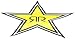 Factory Effex 15-94730 Yellow 1' (Rockstar Text Logo) Die-Cut Sticker