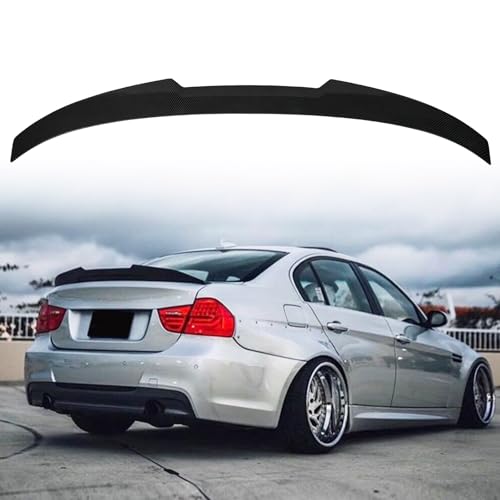 E90 Carbon Fiber Style Rear Trunk Duckbill Spoiler Wing for BMW Compatible with 2008-2012 E90 M3, 2006-2011 E90 3 Series Sedan, 328i 325i 325xi 323i 328i 330i 330xi 335i 335d 335i