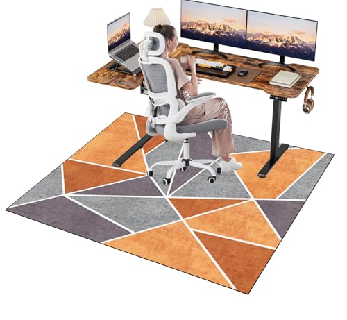 Tappetino per Sedia da Gaming 60 x 70 cm Tappeto Salvapavimento Antiscivolo Tappetino Protettivo per Sedia da Ufficio, Tappeto Sotto Scrivania, Tappeto per Sedia con Ruote, per Pavimenti In Legno