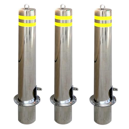WNYAILLL safety barrier bollard yellow 3 pack
