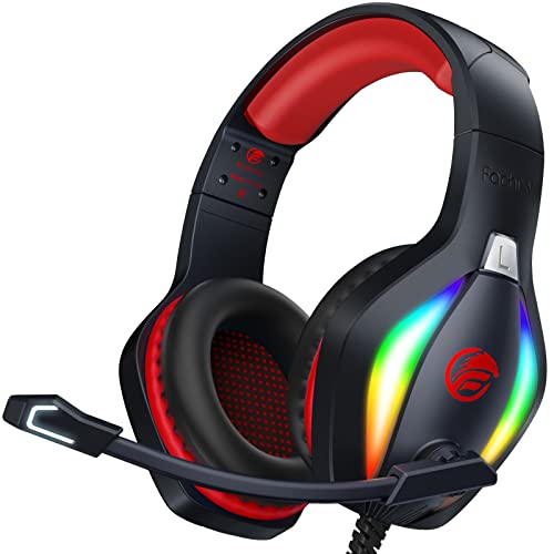 Fachixy 「2024 New」 FC100 Gaming Headset für PS4/PS5/PC/Xbox/Nintendo Switch, PS4 Kopfhörer mit...