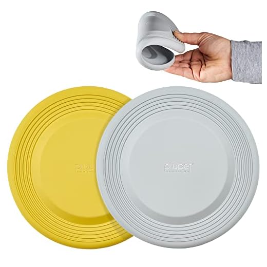 PiuPet® Frisbee Perro I 22cm diámetro I Juguetes de 2 frisbees para Perros I Disco Frisbee para Perros I Cosas para Perros I Perro Juguete I Juguete Perro | Juegos para Perros