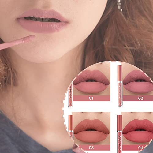 maquiagem batom líquido | Batom aveludado para mulheres | Conjunto maquiagem labial longa duração à