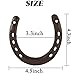 ROYHOO Cast Iron Horseshoe，for Good Lucky, Durable Cast Iron Medium Horseshoe 5 Holes On Each Side for Wall Hung(Dark Brown)