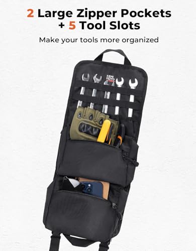 KEMIMOTO Bolsa organizadora de ferramentas para quadriciclos, bolsa organizadora portátil de 1680D,