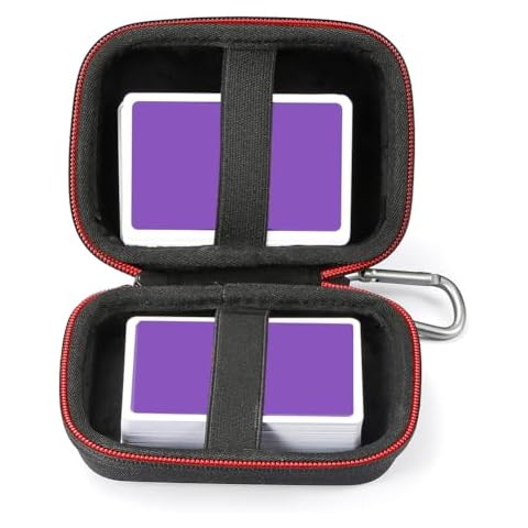RAIACE Hard Travel Carrying Case for Card Games, Protective Storage Bag. (Not Including Cards) - Black Cover