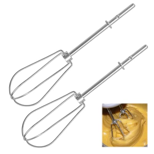2 Stück Handmixer Zubehör Set,Ersatz Schneebesen Rührbesen Für Handmixer,Schneebesen Set Edelstahl,Küchen Schneebesen,Rührbesen Schneebesen Für Küchenmaschine,Mixerzubehör Für Handmixer