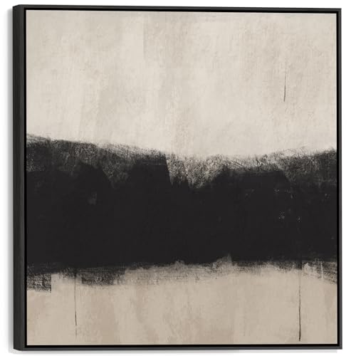 Wallfillers Large Neutral Black Wall Art for Living Room - F