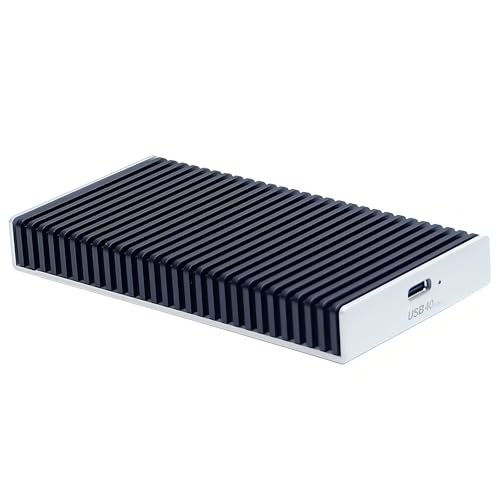 USB4 M.2 NVMe SSD外付けケース, Thunderbolt? 5/4/3互換, 40Gbps高速転送, 8TB対応, アルミ合金製, 静音設計, Mac/PC対応, ASM2464搭載, 3819MB/s読取速度, 11.6x5.9x1.5c