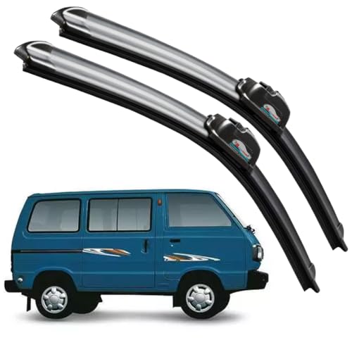 Image of Frameless Rubber Car Wiper Blades Set of 2 Compatible with (Maruti Suzuki Omni (D-12,P-12))