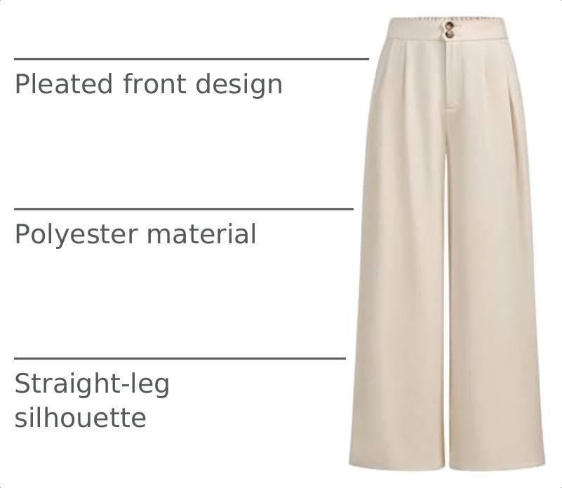 Image of SweatyRocks Girl's Elastic High Waist Wide Leg Pants Loose Long Trousers