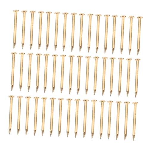VILLCASE Clavos de cobre 200pcs 1.2x15mm para muebles con cabeza redonda para fijación y colgado de cuadros miniatura 1